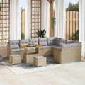 Maison Exclusive - 12 osan puutarhakalustesarja, beige polyrottinki beige