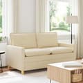 Maison Exclusive - Soffa 2 platser Crème 156 x 81 x 87,5 cm Tyg Grädde