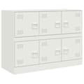 Maison Exclusive - Hvidt buffet 99x39x73 cm stål Vit