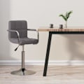 Miniatyrbillede 2 af 6: Barstol - Taupe - Stof - Justerbar højde - 360 graders drejning - Armlæn Muldvarp