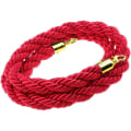 Miniatyrbillede 4 af 5: Guide Rope Barrier Rope Divider Queue Divider Rope For Guidance System Med Guld Krog 1,5m Rød