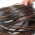 Miniatyrbillede 2 af 5: Kaffe Gradient Flad Syntetisk Rattan Vævemateriale Plastik Rattan til Strik og Reparation af Stol Tab
