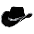 Miniatyrbilde 2 av 5: Kvinners Sequin Cowboy Hat Bachelorette Party Cosplay Prop B