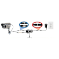 Miniatyrbilde 4 av 5: CCTV DVR-kamera videokabel DC-strømkabel sikkerhets-BNC-kabel forlengelseskabel 10-60m
