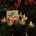 Miniatyrbillede 2 af 5: LED Tealight Stearinlys, 12 stk. Flammeløse Tealight Stearinlys med blødt flimrende lys, Vandtæt genopladelig lampe, til udendørs bryllupsfest jul Hallowe
