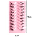 Miniatyrbilde 2 av 5: Naturlige Halve Vipper Korte Buskete Kunstige Mink Vipper Falske Vipper 10 Par