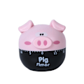 Miniatyrbillede 1 af 5: Sød Tegnefilm Gris Køkken Timer Mekaniske Timere Tællere til Madlavning Timing Tool, Køkken Timer Mini Timer 55 Minutter Nedtælling Nem at bruge (Pink)