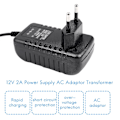 Miniatyrbild 3 av 4: AC/DC 12V 2A 24W Strömadapter Transformator för 5050 3528 Ljus EU-kontakt