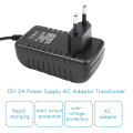 Miniatyrbillede 3 af 4: Ac/dc 12v 2a 24w Strømadapter Transformer Til 5050 3528 Lys Eu Stik