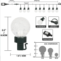 Miniatyrbilde 5 av 5: Utendørs lyslenke 34,84 FT G40 Globe Patio Lights med 20 vanntette knusefrie Globe utendørs hengende lys for balkong hage bistro fest bryllup