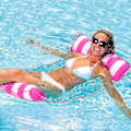 Miniatyrbild 1 av 5: Mesh Pool Madrass, 4 i 1 Flytande Pool Hängmatta, Fällbar Multifunktionell Pool Hängmatta