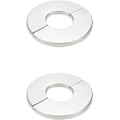 Pikkukuva 1 / 5: Seinän jakautuva liitos, pyöreä ruostumattomasta teräksestä valmistettu kilpi 1,06 tuuman / 27 mm halkaisijaiselle putkelle, 2 kpl pakkaus