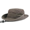 Miniatyrbillede 4 af 5: Bomulds Solhat UV Beskyttelse Sommerhatte Strandhat Safari Boonie Hat Sammenfoldelig Fiskerihat Med Åndbar Mesh Og Justerbar Hagesnor-