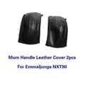 Emmaljunga PU-läderhandskhandskar för barnvagnar, 2-pack, barnvagnstillbehör, mamma-stil. black