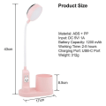 Miniatyrbilde 3 av 5: Skrivebordslampe for barn, nattlampe med pennholder, automatisk fargeskiftende bordlampe, dimbar LED-leselampe