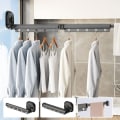 Miniatyrbilde 4 av 5: Foldbar Klesstativ med Sugkopper, Retraherbart Håndkle-Tørkestativ Innendørs & Utendørs