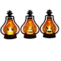 Pikkukuva 1 / 5: 3 kpl Halloween-kurpitsakynttilälyhty LED-valot Kurpitsa Halloween-koristeisiin sisä- ja ulkotiloihin Piha Puutarha Nurmikon juhlat (A)