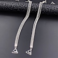 Miniatyrbillede 1 af 4: Rhinestone BH-stropper Usynlig Skulderstropper Justerbar Anti-Slip BH-bælte Til BH-toppe Kjole Kvinder Piger, Sølv (xiatian)
