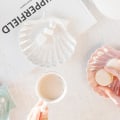 Miniatyrbillede 5 af 5: Perlemor Kaffe Kop og Underkop, 8oz(240ML) til Specialkaffe Drikke, Cappuccino, Latte, Americano og Te, Elegant Keramiske Kaffe Kopper til Kaffe