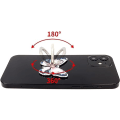 Miniatyrbild 5 av 5: Fjärilsmobilringhållare Fingergrepp Stativ 360° Rotation 180° Vändbar Universal Stativ Kompatibel med Alla Smartphones (Mörkblå)