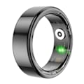Miniatyrbilde 1 av 5: Smart Ring for HUAWEI/XIAOMI/SAMSUNG Titanium Steel Case Health Monitoring 3ATM Waterproof 100+ Sports Modes Smartring for Men Women black11