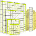 Miniatyrbilde 1 av 5: 6 stk Quilting Ruler Kvadratisk Akryl Quilting Ruler Stoffskjæringslinjal Transparent Markør Akryl