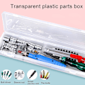 Miniatyrbild 3 av 4: 14 Tums Transparent Komponentlåda Universal Korrosionsbeständig Lättviktig Återanvändbar Verktygslåda i Plast för Små Verktyg