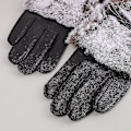 Miniatyrbillede 3 af 5: Fashion Efterår Og Vinter Kvinders Varme Plus Fløjl Vindtætte Ridehandsker Kold Touch Screen Søde Split Finger Plys Handsker (1 sæt, Grå)