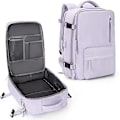 Miniatyrbillede 2 af 7: 35L Laptop Rejsetaske USB Opladning Multifunktionel Skole Taske Vandtæt Bagage Skuldertasker med Sko Lomme no Expandable purple