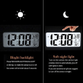 Miniatyrbild 3 av 5: Dekorativ Digital Klocka, Multifunktionell LCD Elektronisk Klocka med Stor Skärm Batteridriven, Bakgrundsbelysning Sensor Touch LED Väckarklocka med Tid Temperatur