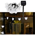 Miniatyrbild 5 av 5: Solcells drivna ljusslingor, 20ft 30 LED solcells hjärtformade ljusslingor vattentäta stämningsbelysning för inomhus utomhus uteplats trädgård hem jul