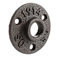 Miniatyrbillede 2 af 5: 1/2 Tommer Sort Støbejern Rørfittings Gulvflans Bsp Gevind