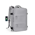 Miniatyrbillede 2 af 7: 35L Laptop Rejsetaske USB Opladning Multifunktionel Skole Taske Vandtæt Bagage Skuldertasker med Sko Lomme style2  gray