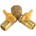 Miniatyrbillede 1 af 4: 2-vejs Hanekobling Adapter Slangedeler Til At Dele 1/2 tommer Messinghaner Havevanding Adgang