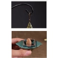 Miniatyrbillede 3 af 5: Keramisk Hængende Røgelsebrænderkugle med Krog, Tilbageflydende Hule Kegle Røgelseholder, Røgelse Vandfald Brænder til Hjem Ornament Dekoration (Bjerg)