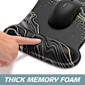 Miniatyrbild 4 av 5: Musmatta med handledsstöd, tangentbords handledsstöd, ergonomisk musmatta, halkfri minnesskum tangentbordspad, enkel skrivning, smärtlindring, perfekt