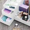 Miniatyrbillede 4 af 4: Make-up-arrangør med skuffer (2 skuffer, hvid)