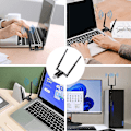Miniatyrbillede 5 af 5: 1300mbps Langtrækkende Usb Wifi-adapter Til Pc Desktop Laptop, Usb Trådløs Adapter Dual Band 2.4ghz 5