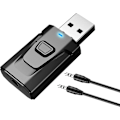 Miniatyrbillede 1 af 5: USB Bluetooth 5.0 med 3,5 mm AUX 4-i-1 Trådløs Lydtransmitter Modtager Adapter til TV/Hjemmeaudiosystem