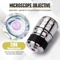 Miniatyrbillede 5 af 5: 185 Mikroskop Objektiv 20x Akromatisk Objektiv Biologisk Mikroskop Dele Tilbehør