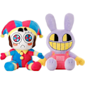 Miniatyrbillede 1 af 5: Digital Circus Plys, den fantastiske Pomni og Jax Plushies Legetøj, nye Digital Circus Fyldte Plys Legetøj, tegneseriebillede Pudegaver (2 stk)