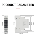 Miniatyrbilde 5 av 5: Skinneskinnemontert trefaset spenningsmåler AC 80-500v Mini modulær voltmetermålerindikator LED Digi