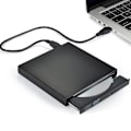 Miniatyrbillede 1 af 5: Ekstern CD DVD-drev, USB 2.0 Slim Bærbar Sort