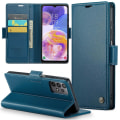 Miniatyrbillede 1 af 5: CASEME 023 Series Wallet Case til Samsung Galaxy A23 4G/A23 5G (Global Version) Litchi Stand RFID Bl