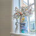 Miniatyrbillede 5 af 5: Ghyt 3 stk. Kunstige Plastplanter Blade Grøn Eucalyptus Gren Til Have Vase Hjem