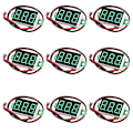 Miniatyrbillede 1 af 5: 9 stk. Volta-måler 2-tråds 0-32v med 3-cifret panel LED-display panelmontering bilcykelbatteri