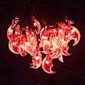 Miniatyrbillede 4 af 5: Solcelled Månelys, Måne Fee Lys 6M/30 LED Måne Lysstreng til Haver Hjem Bryllup Julefest Dekoration (Rød)