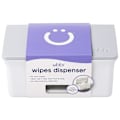Miniatyrbillede 4 af 5: Baby vådservietter dispenser med vægtet plade og sikker forsegling, essentiel til børneværelset og babyregistret for at holde vådservietter friske, grå