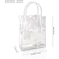 Miniatyrbillede 2 af 5: 24 stk. gennemsigtige gaveposer i plast med håndtag, 9,1\" x 6,7\" x 2,8\", genanvendelige transparente gaveindpakningstasker til shopping, detailhandel, merchandise, butik, bryllup