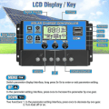 Miniatyrbilde 1 av 4: Solcellelader 10a/20a/30a Solcellepanel Batteri Intelligent Regulator